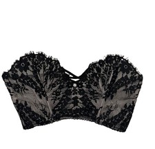 Victoria s Secret Dream Angels Lace Bustier Corset Top Black Strapless M Zip