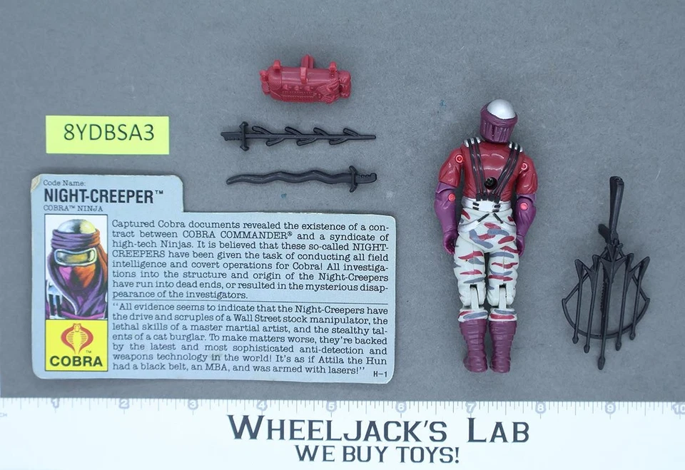 Night Creeper V1 100% Complete G.I. Joe 1990 Hasbro Vintage Action Figure - Image 2 of 2