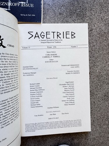 Sagetrieb Journal Lot (1993–1996) | 9-Issue Run w/ Creeley, Ginsberg, DuPlessis - Picture 13 of 13