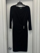 Lauren Ralph Lauren Women's Black Long Sleeve Dress . Size 6