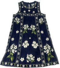 Anthropologie Maeve Dress Size 6 Blue White Rosa Embroidered Swing Floral