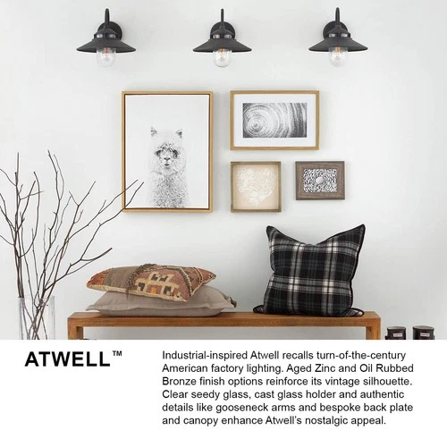 Hinkley Atwell 11 3/4" High Aged Zinc Outdoor Wall Light - Picture 4 of 10