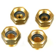 LPG Brass Gas Bottle Adapter Set of 4 For Europe Filling Set NEW
