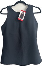 Cool Black Crew Neck Sleeveless Built-In Bra Activewear Tank Top M