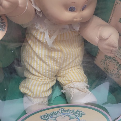 Bambola vintage anni 80 Cabbage Patch Girl PREEMIE occhi blu March Of Dimes - Foto 5 di 12