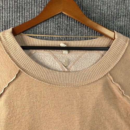 Free People Movement Top Women’s Large Smocked Off Shoulder Blouse Peach - Picture 3 of 16