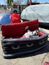 Halloween Vampire Coffin Anchored Outdoor Display Inflatable -