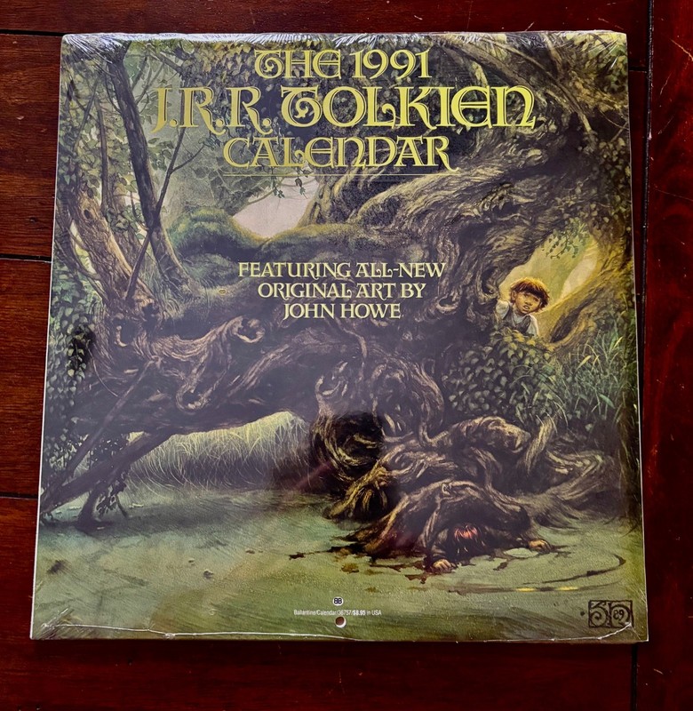 1991 NEW & SEALED The Tolkien Calendar 1991, MINT-NM   Artwork by John Howe