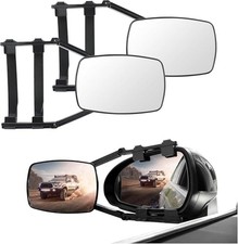 2pcs Clamp Tow Mirrors With Securely Fastenedhdadjustable Towing Mirrors Fo...