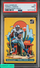 2024 PANINI DONRUSS DOWNTOWN! TERRELL OWENS #8 GOLD 4 OF 10 PSA 9 MINT