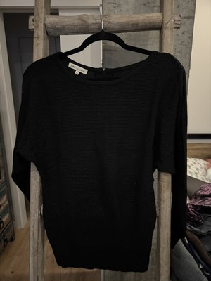 Millenium Spain Black Sweater with Zip Round neck NEW Women s One size 
