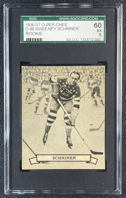 SWEENEY SCHRINER SGC 5 "60" 1936-37 O-PEE-CHEE OPC #D-98 ROOKIE 1936 RC 002