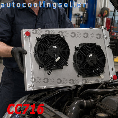 4-Row Radiator+Shroud Fan Fit 1973-1987 Chevy C&K 10 20 30 GMC K2500 7.4L DPI716