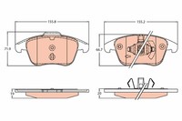 Bremsbelagsatz Scheibenbremse TRW GDB2307 FüR Ford Mondeo 5 CD Turnier CF CE 4X4