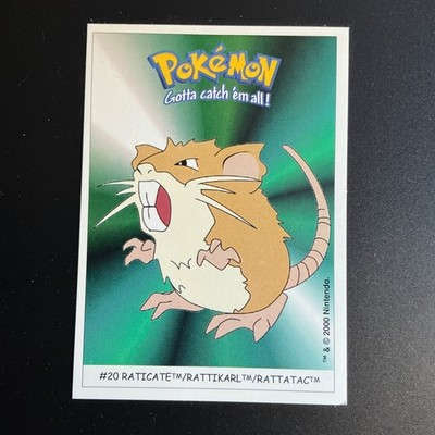 #20 Rattikarl 20 Dunkin Boomer Sticker Pokemon Karte Jahr 2000  Vintage