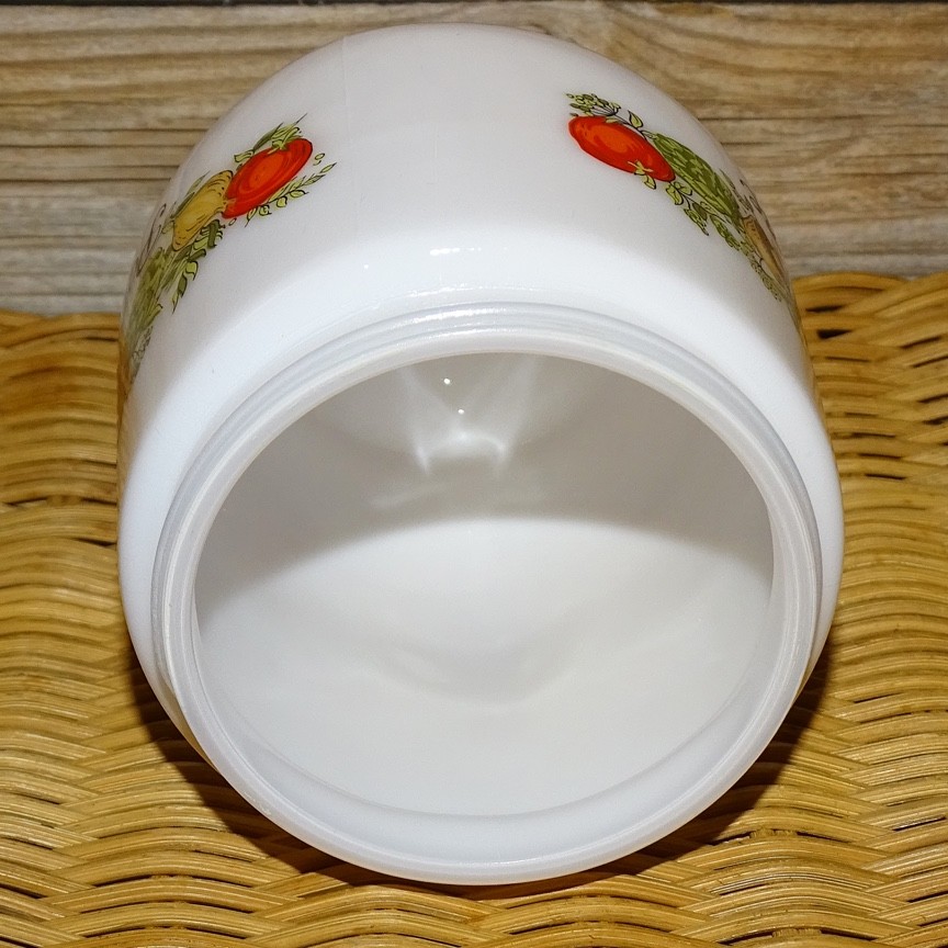 1970 Gemco Pyrex Corning Ware Corelle Spice of Life Pot a Creme Creamer Flip Top