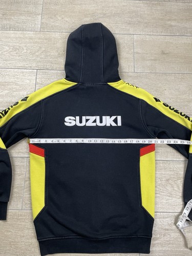 Sudadera con Capucha Cremallera Completa Suzuki Racing Collection Talla M Negra Amarilla Motociclista MotoGP Logo - Imagen 7 de 8