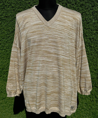 Rare Loewe Oversized V Neck Sweater Big Shoulder 3/4 Sleeve Size M Women
