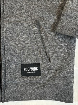 90s 00s ZOO YORK フェードパーカー　スケーター　Y2K OLD Vintage Zoo York Zip Hoodie XL Gray Sherpa Lined Y2K Skater Grunge
