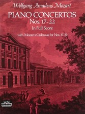 Piano Concertos Nos. 17-22 in Full Score Dover Orchestral Music Scores