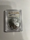 2021 $1 Silver Eagle PCGS MS70 FDOI HOF Gaylord Perry Signed Pop 21