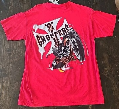Vintage Y2K West Coast Choppers Shirt Size L Red WCC Jesse Who