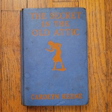 Grosset Dunlap Nancy Drew Book 21 Blue Secret in the Old Attic 1944 Hardcover