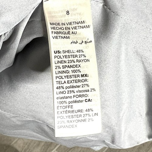 Chaqueta Blazer Casa Blanca Mercado Negro Manga 3/4 Gris Lino Talla 8 Nueva con Etiquetas - Imagen 9 de 11
