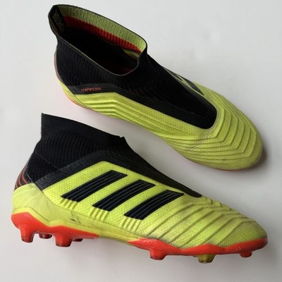 Adidas Predator 18+ FG Jr Sz 4 Soccer Cleats Boots Laceless Neon