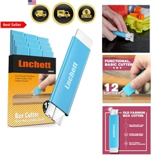 Box Cutter 12 Pack Retractable Mini Blade for Packages Cardboard Paper