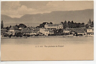 SCHWEIZ SWITZERLAND Kanton Waadt COPPET Gesamtansicht Hotel du lac chateau 1900