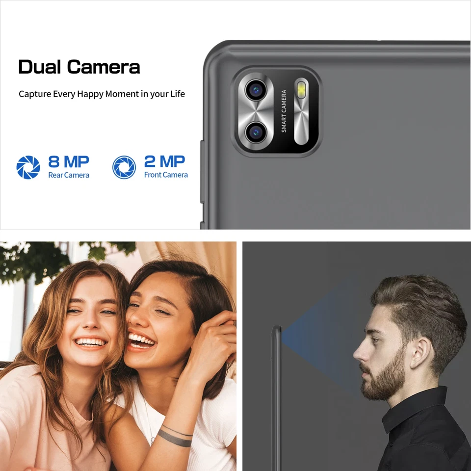 NEW 8-inch Android Tablets 8GB+64GB Dual Camera Bluetooth WIFI-Grey - Image 4 of 4