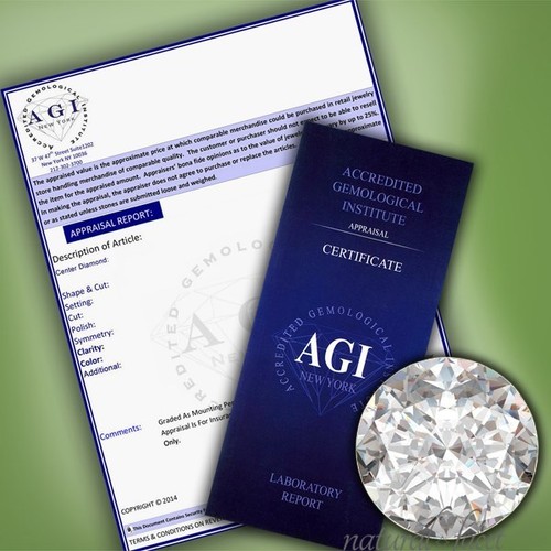 Diamante 2,13 carati D/SI2/V.Buono tondo brillante certificato AGI 8,08x8,16x5,22 mm - Foto 2 di 4
