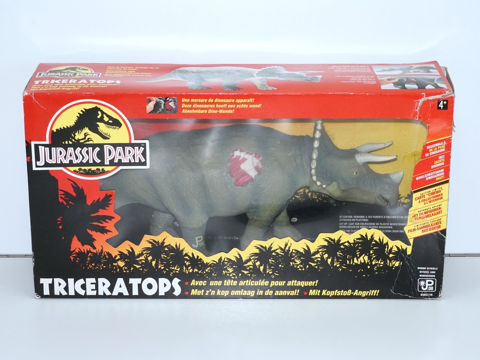 JURASSIC PARK JP08 TRICERATOPS 100% COMPLETE IN EURO BOX 1993 KENNER JURASSIC PARK JP08 TRICERATOPS 100% COMPLETE IN EURO BOX 1993 KENNER