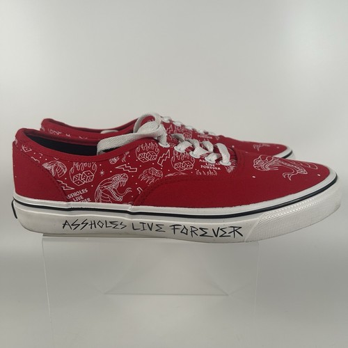 A ** LÖCHER LIVE FOREVER rot Tattoo Flash Art Stil Skateschuh & STAUBBEUTEL US-GRÖSSE 9 - Bild 10 von 19