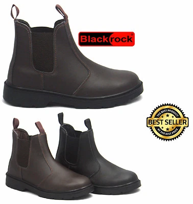Mens Blackrock Dealer Boots Chelsea Leather Safety Work Steel Toe Cap Shoes Sz