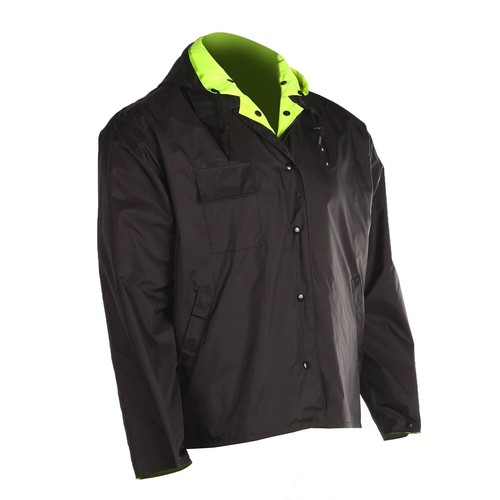 Liberty ANSI III Reversible Rain Jacket BLACK to FLUORESCENT YELLOW - 2XL - Picture 5 of 5