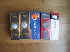15 New Golf Balls in 5 Original Sleeves Callaway,Maxfli,TaylorMade,and Wilson