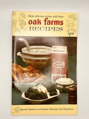 Vintage Oak Farms Recipes Midwest Dairy Advertising Premium Cook Book