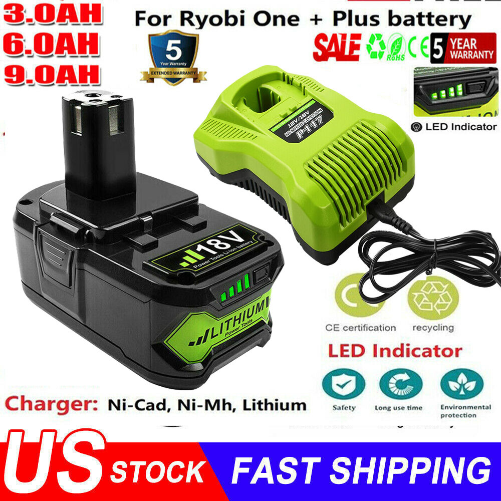 For RYOBI P108 18V 18 Volt One+ Plus 