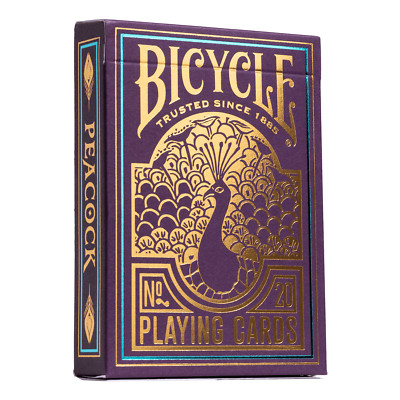 Bicycle Peacock (LILA) Spielkarten - Cold Foil Backs - NEU 2024 Release