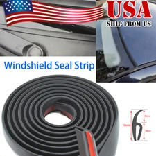 2m Car Rubber Seal Strip Front Rear Windshield Sunroof Weatherstrip Rubber Trim