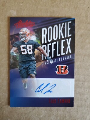 2017 Absolute Rookie Reflex Carl Lawson RC Auto Signatures Red #8 New York Jets 