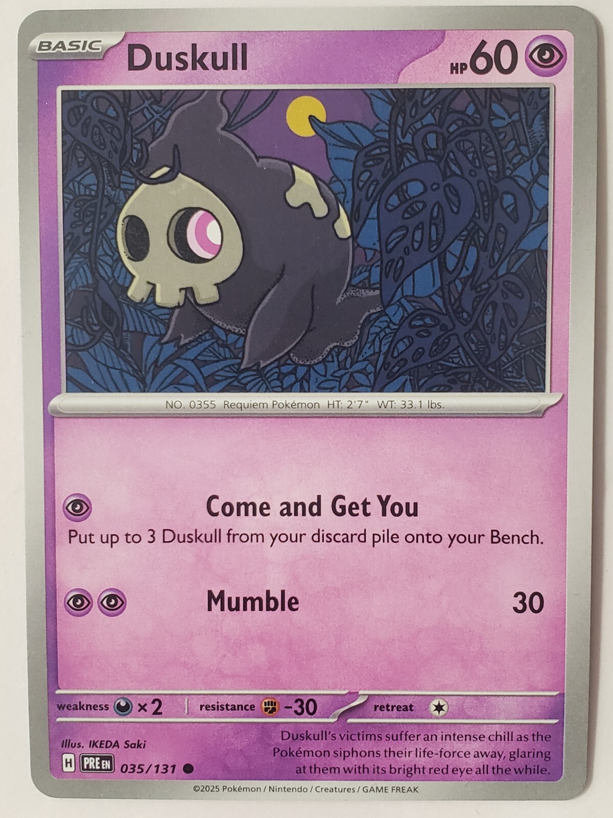 Duskull 035/131 NM / M - Prismatic Evolutions Pokemon Card $2 Combined Shipping