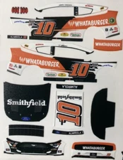 Custom 2023 Aric Almirola #10 Whataburger 1/64 Scale NASCAR Peel & Stick Decals