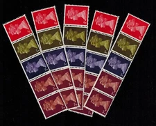 5 x 725m coil  strip UM 1969 machin pre decimal 