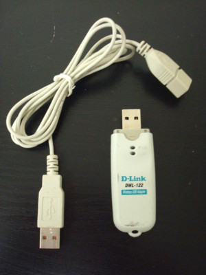 D-Link USB Wi-Fi 2.4GHz Adapter DWL-122 with USB Cable REFURBISHED