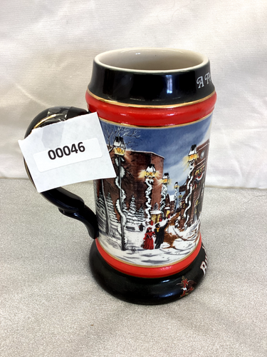Budweiser Holiday Beer Stein 1992 "Una Navidad perfecta" caballos Clydesdale - Imagen 7 de 7