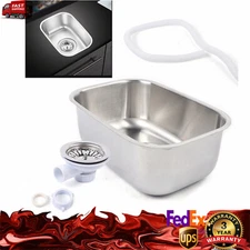 RV Caravan Camper Boat 304 Stainless Steel Hand Wash Basin Kitchen  Sink