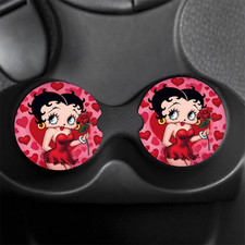 Betty Boop Inspired Set of 2 Neoprene Car Coa...